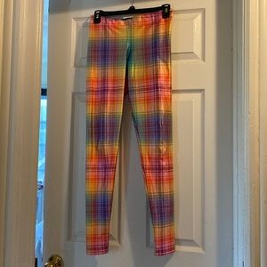 Rainbow Tartan Blackmilk Clothing Leggings